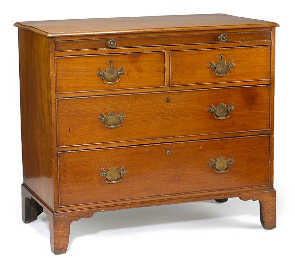 Appraisal: A late George III mahogany bachelor's chestearly th century The