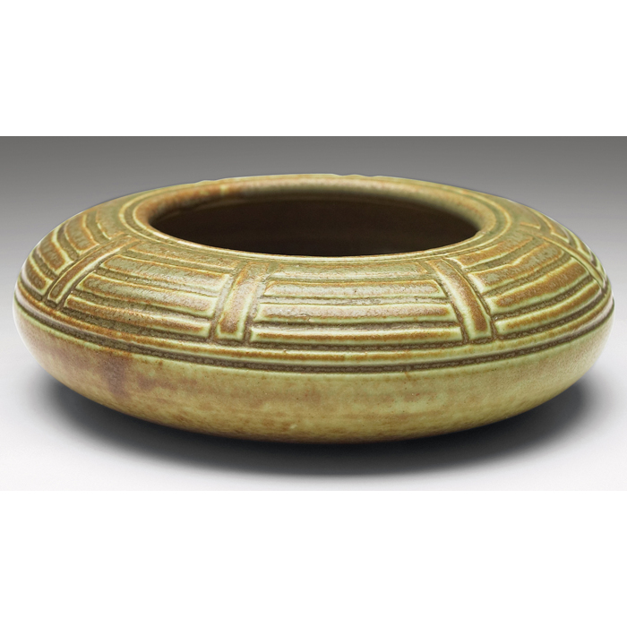 Appraisal: Rookwood bowl low form with a geometric design covered in