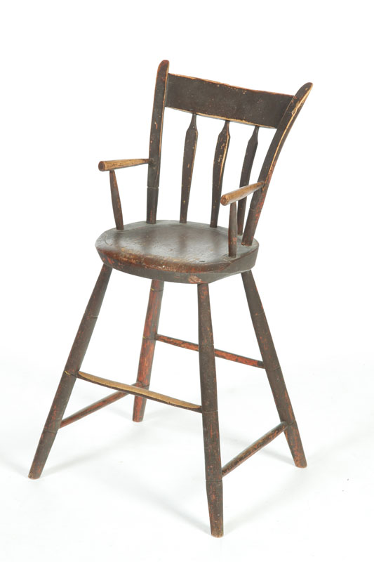 Appraisal: WINDSOR HIGHCHAIR American st half- th century mixed woods Arrow-back