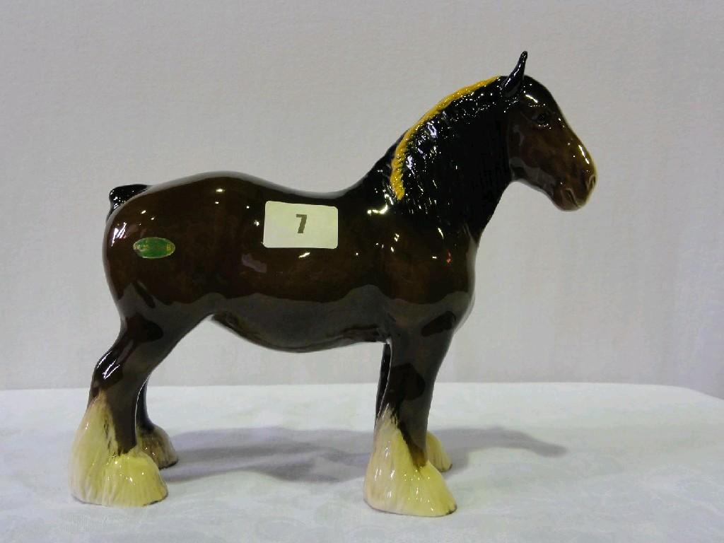 Appraisal: A Beswick model of a standing brown Shire Horse