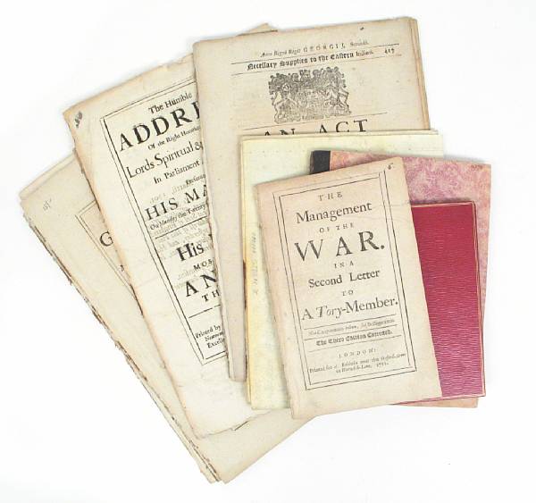 Appraisal: British History amp Politics Group of pamphlets and documents including