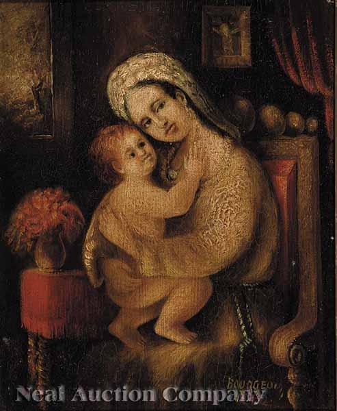 Appraisal: Allen Bourgeois American Louisiana - Madonna and Child oil on