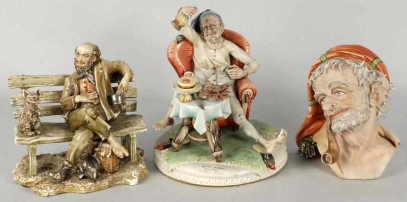 Appraisal: Lot of Capodimonte Figures by Works of Art Description Includes