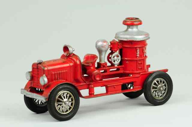 Appraisal: HUBLEY FIRE PUMPER Cast iron painted in red overall boiler