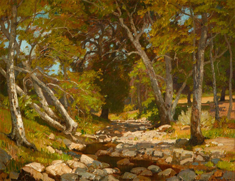 Appraisal: William Wendt - William Wendt - Laguna Beach CA sycamores