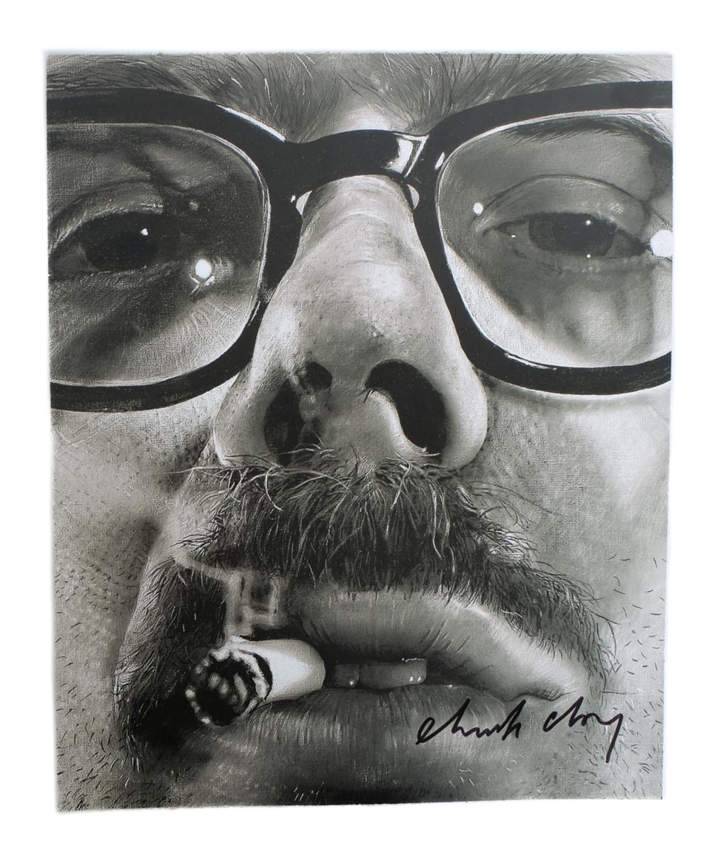 Appraisal: CHUCK CLOSE PORTRAIT PHOTO LITHOGRAPH SIGNEDChuck Close American b Self