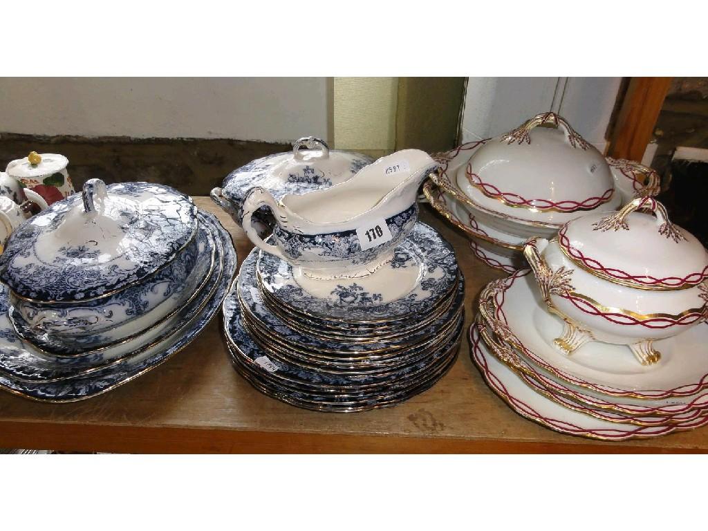 Appraisal: A collection of early th century Belmont pattern dinnerwares with