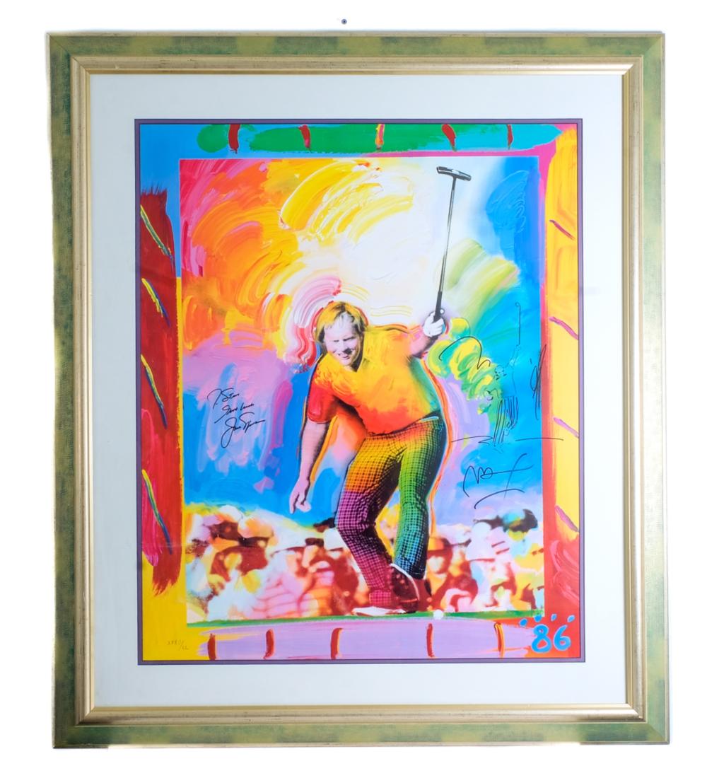 Appraisal: PETER MAX AT AUGUSTA JACK NICKLAUS Peter Max American German