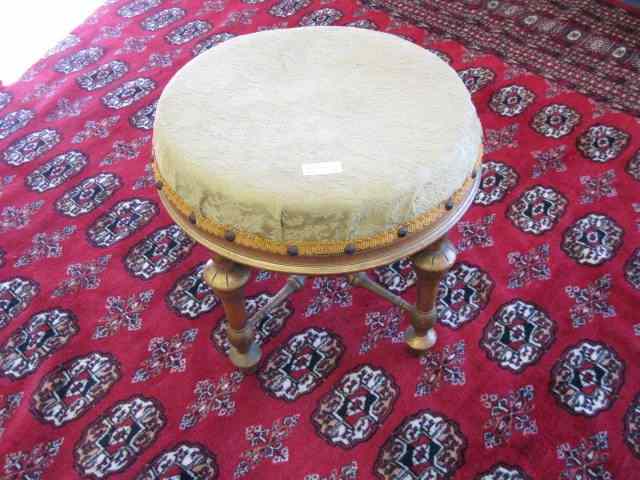 Appraisal: Victorian Footstool gold gilt '' diameter '' tall