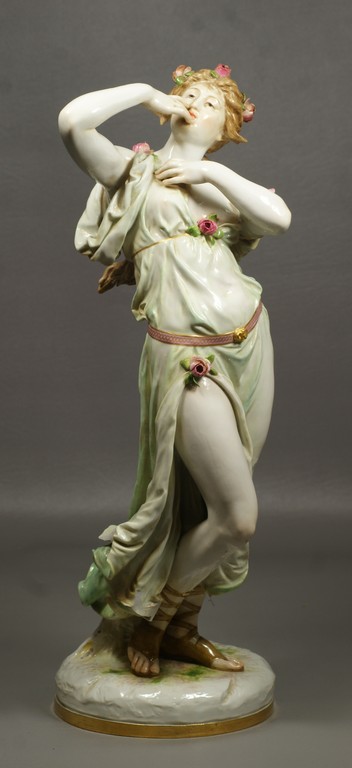 Appraisal: Meissen Figure of a young maiden with flowing hair signed