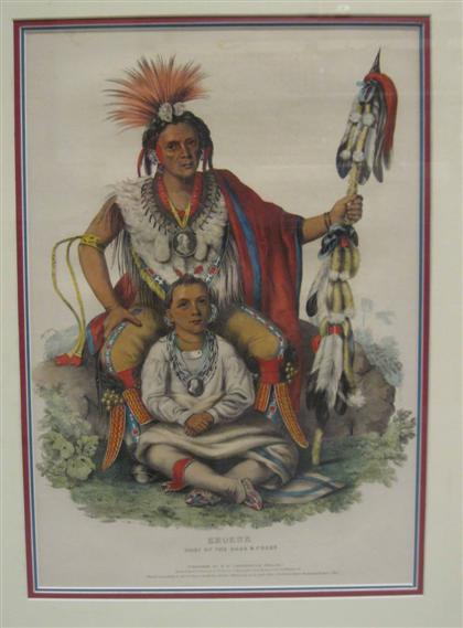 Appraisal: piece Hand-colored Lithograph McKenney Thomas L Hall James History of