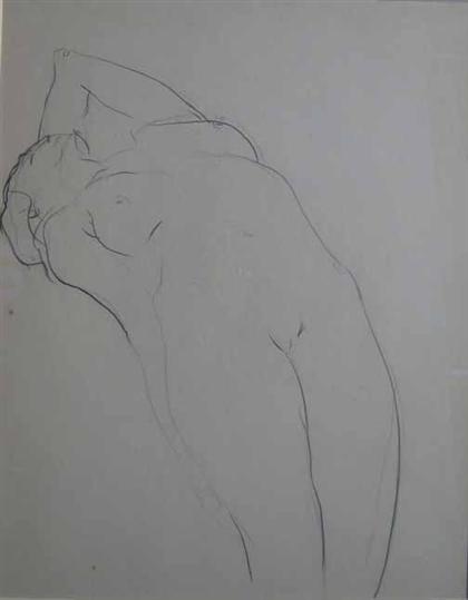 Appraisal: ARTHUR B CARLES american - RECLINING NUDE Graphite on paper