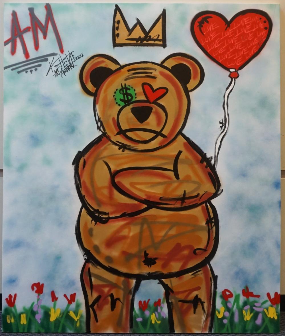 Appraisal: KENNETH PICASSO HUNT ART MONSTER AMERICAN B BEAR KING MIXED