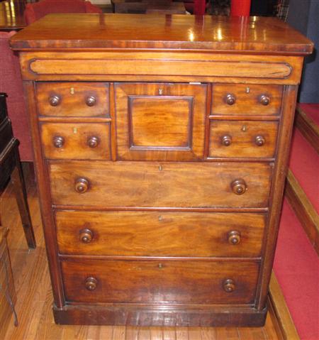 Appraisal: A Victorian mahogany Scotch chest the rectangular top over concealed