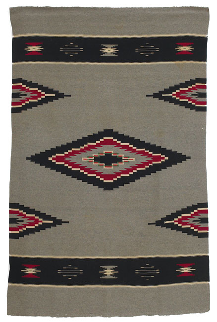 Appraisal: Proto Chimayo rug c Rio Grande weave fine four-ply Germantown