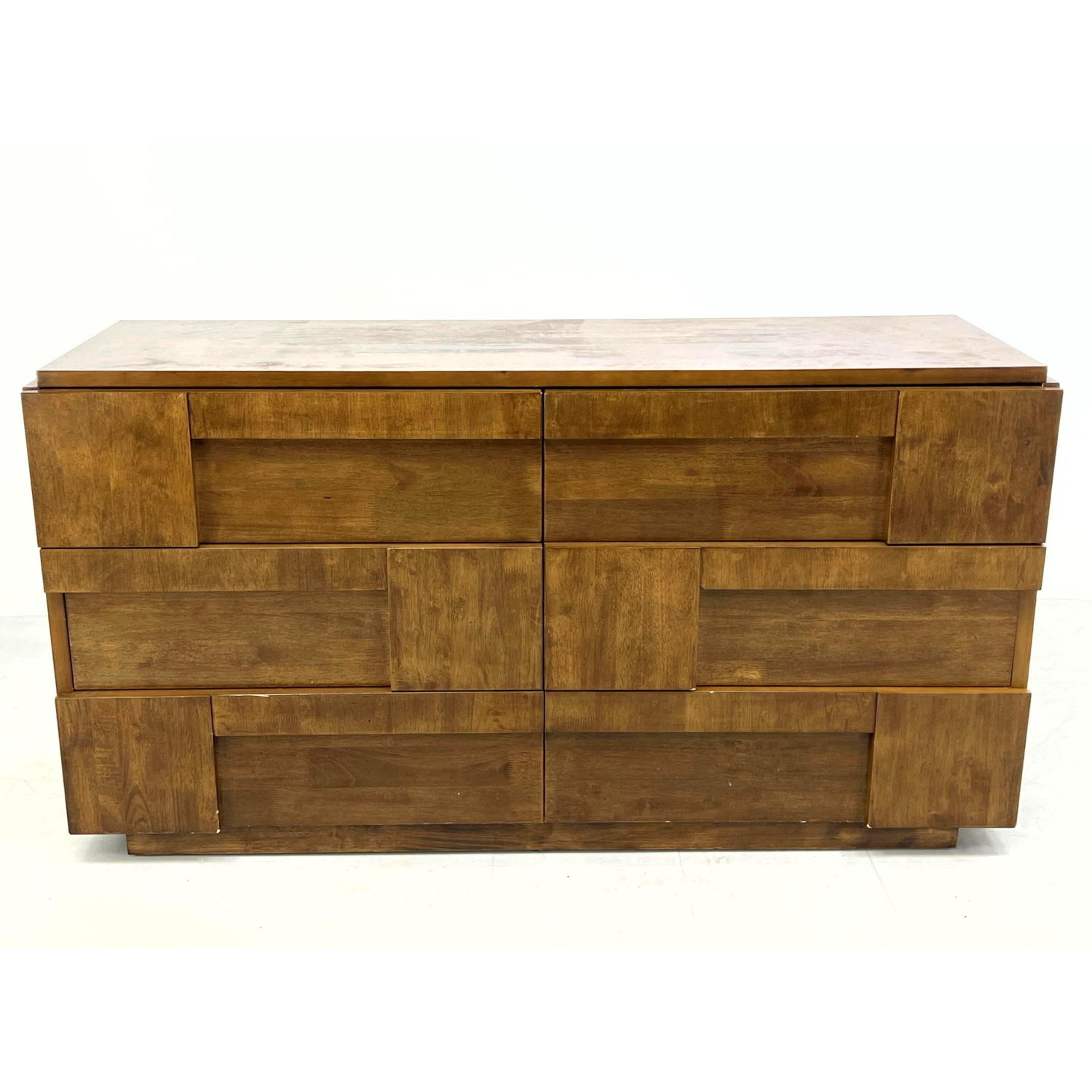 Appraisal: ZUO MODERN Contemporary Dresser Sculpted Wood Panel Facade Recessed platform