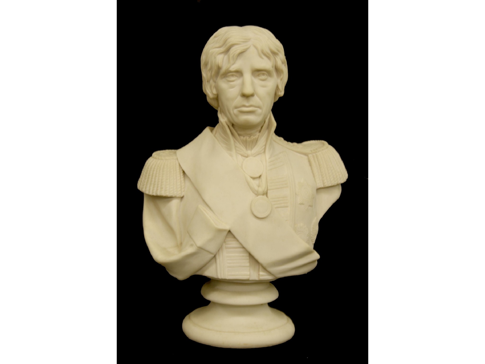 Appraisal: Faux marble resin bust of Horatio Nelson high