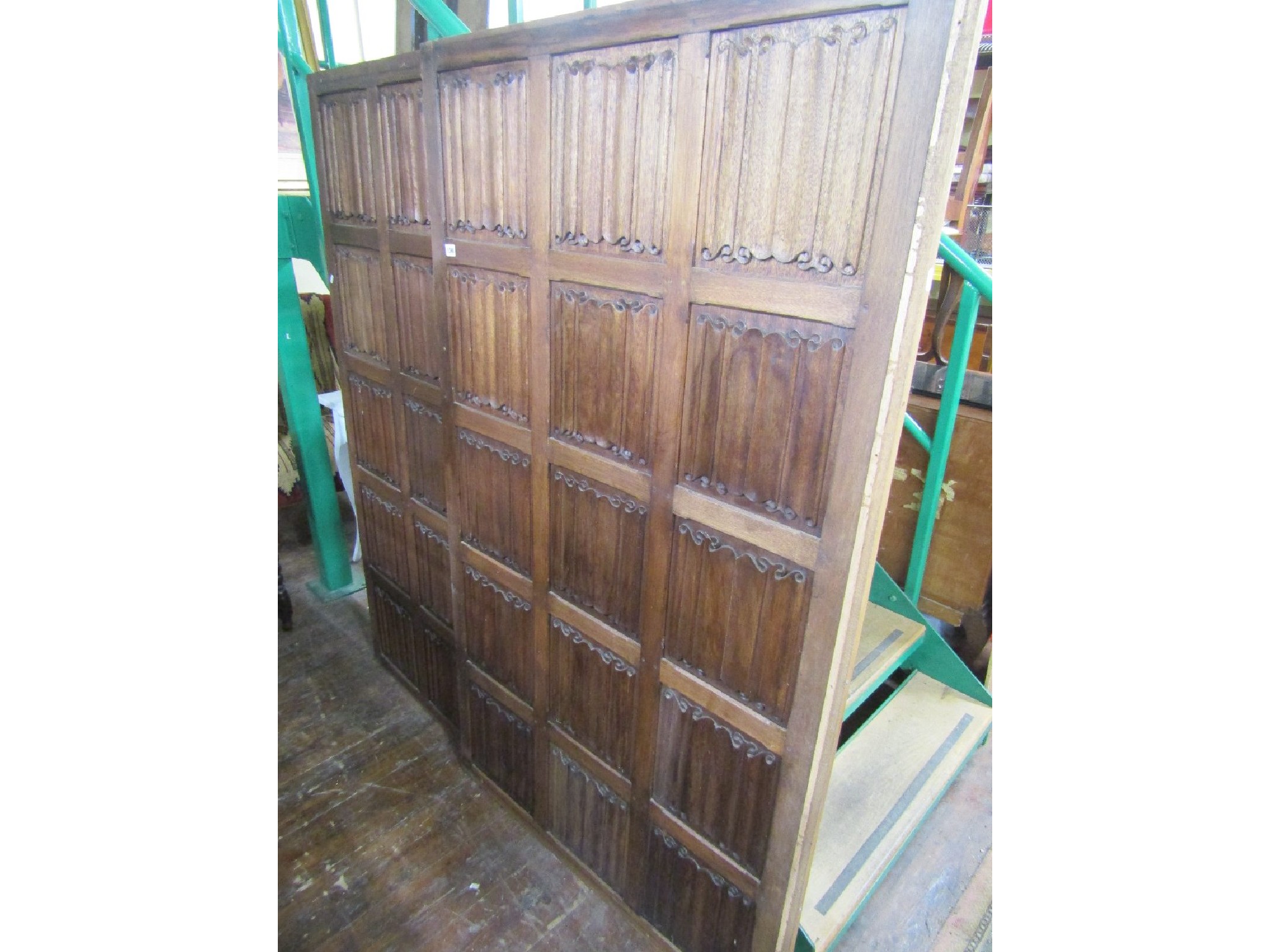 Appraisal: A pair of Old English style architectural wall panels each