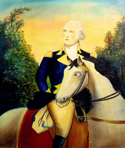 Appraisal: Carol Feliksa th century A Portrait of George Washington on