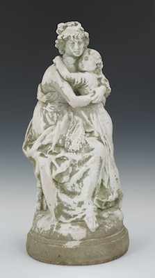 Appraisal: A Cast Cement Garden Statue of a Mother and Child