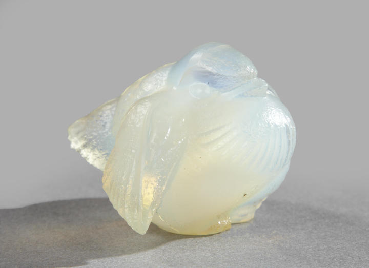 Appraisal: Sabino Paris Opalescent Glass Figure of a Plump Sparrow second