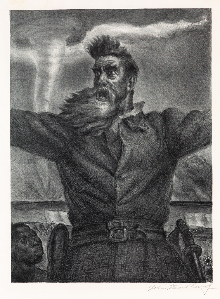 Appraisal: JOHN STEUART CURRY John Brown Lithograph x mm x inches