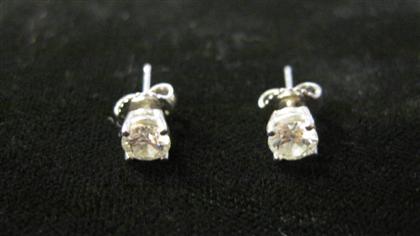 Appraisal: karat white gold diamond studsApproximately carats each