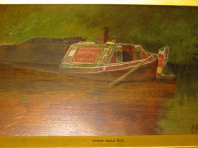 Appraisal: ATTRIBUTED TO GEORGE VICAT COLE Barge on a Canal signed