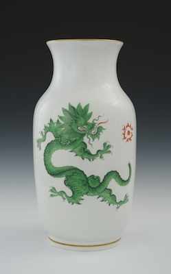 Appraisal: A Meissen Porcelain Ming Dragon Vase Meissen porcelain vase decorated