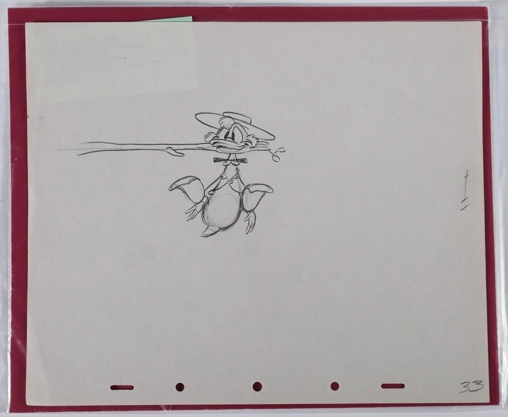 Appraisal: Donald Duck Original Production drawing from Crazy over Daisy Image