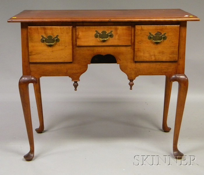 Appraisal: Queen Anne Cherry and Maple Lowboy ht wd in