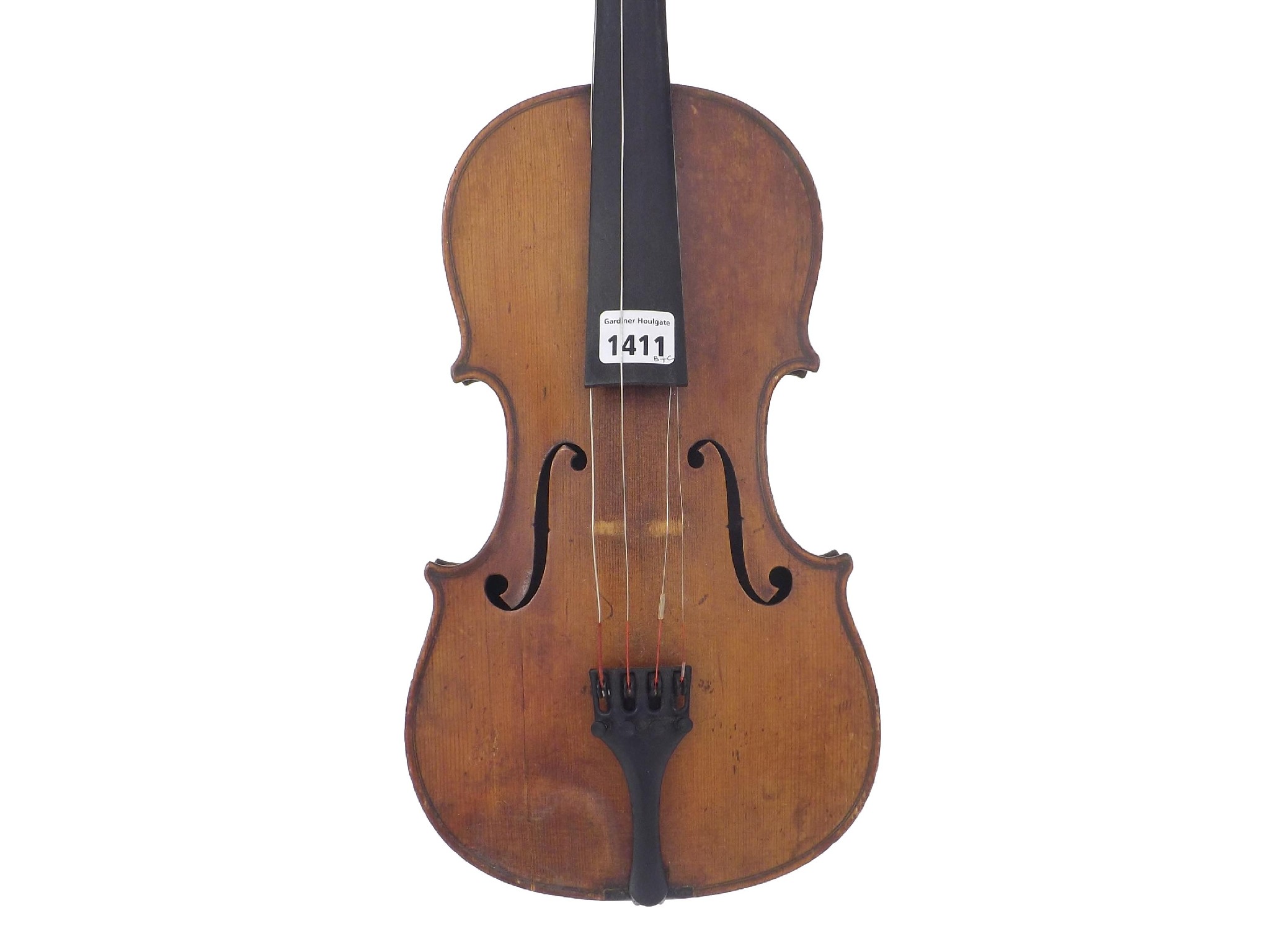 Appraisal: Interesting th century violin labelled Joannes Baptista Guadagnini the one