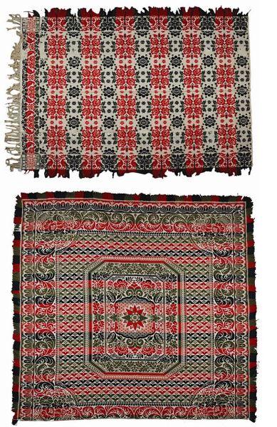 Appraisal: Two Coverlets One Pennsylvania Dutch th c the first two