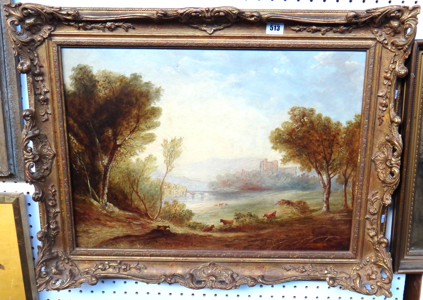 Appraisal: Manner of Julius Caesar Ibbetson Landscape with cattle grazing a