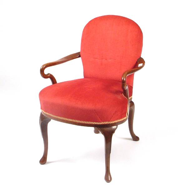 Appraisal: A George II style walnut armchair height in width in