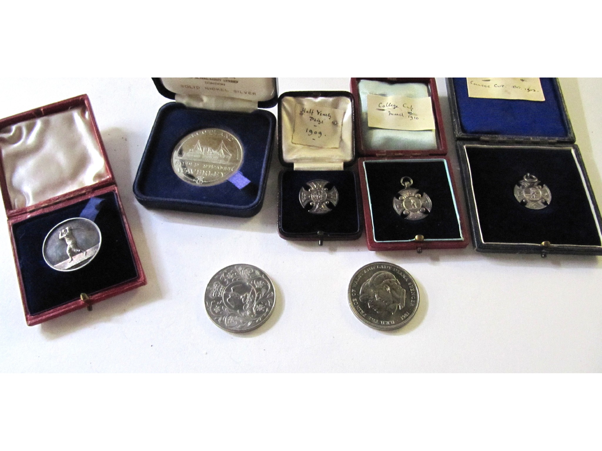 Appraisal: A lot comprising four golf awards paddle steamer Waverley medallion