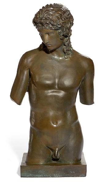 Appraisal: A patinated bronze torso of Antonious after the antiquelate th