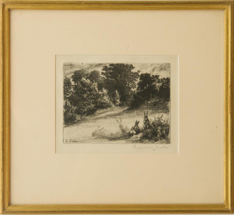 Appraisal: FRANCIS SEYMOUR-HAYDEN - COMBE BOTTOM Etching on wove paper with