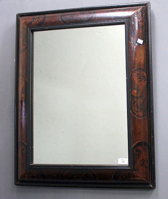 Appraisal: A TH CENTURY STYLE WALNUT AND SEAWEED MARQUETRY CUSHION FRAMED