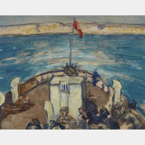 Appraisal: JAMES WILSON MORRICE R C A THE CROSSING oil on