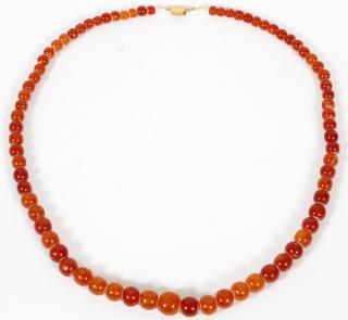 Appraisal: RUSSIAN AMBER NECKLACE W CLASP NO MARKS RUSSIAN AMBER NECKLACE