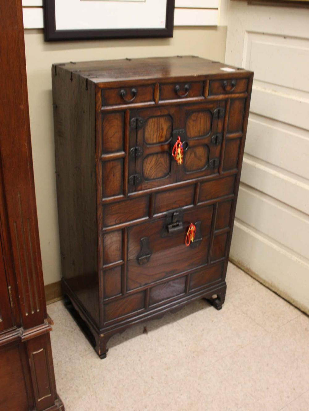 Appraisal: TWO-LEVEL KOREAN BANDAJI CABINET H x W x D