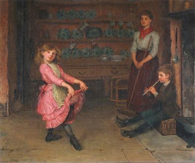 Appraisal: Henry Vincent fl - The young performers Signed and dated