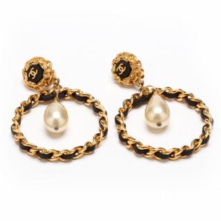 Appraisal: A Pair of Vintage Runway Hoop Earrings Chanel made in