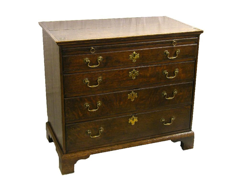 Appraisal: th century chest of drawers the moulded top over a