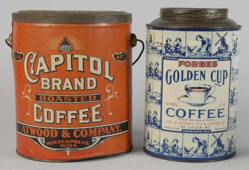 Appraisal: Lot of Coffee Cans Description Includes Capitol and Golden Cup