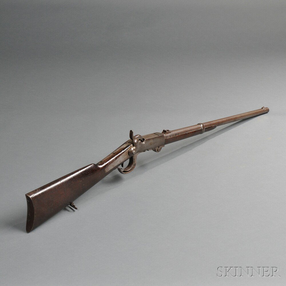 Appraisal: Burnside Fifth Model Carbine c - walnut stock with double