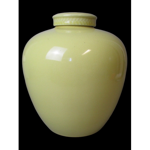 Appraisal: Large Chinese Yellow Glaze porcelain Jar with Lid