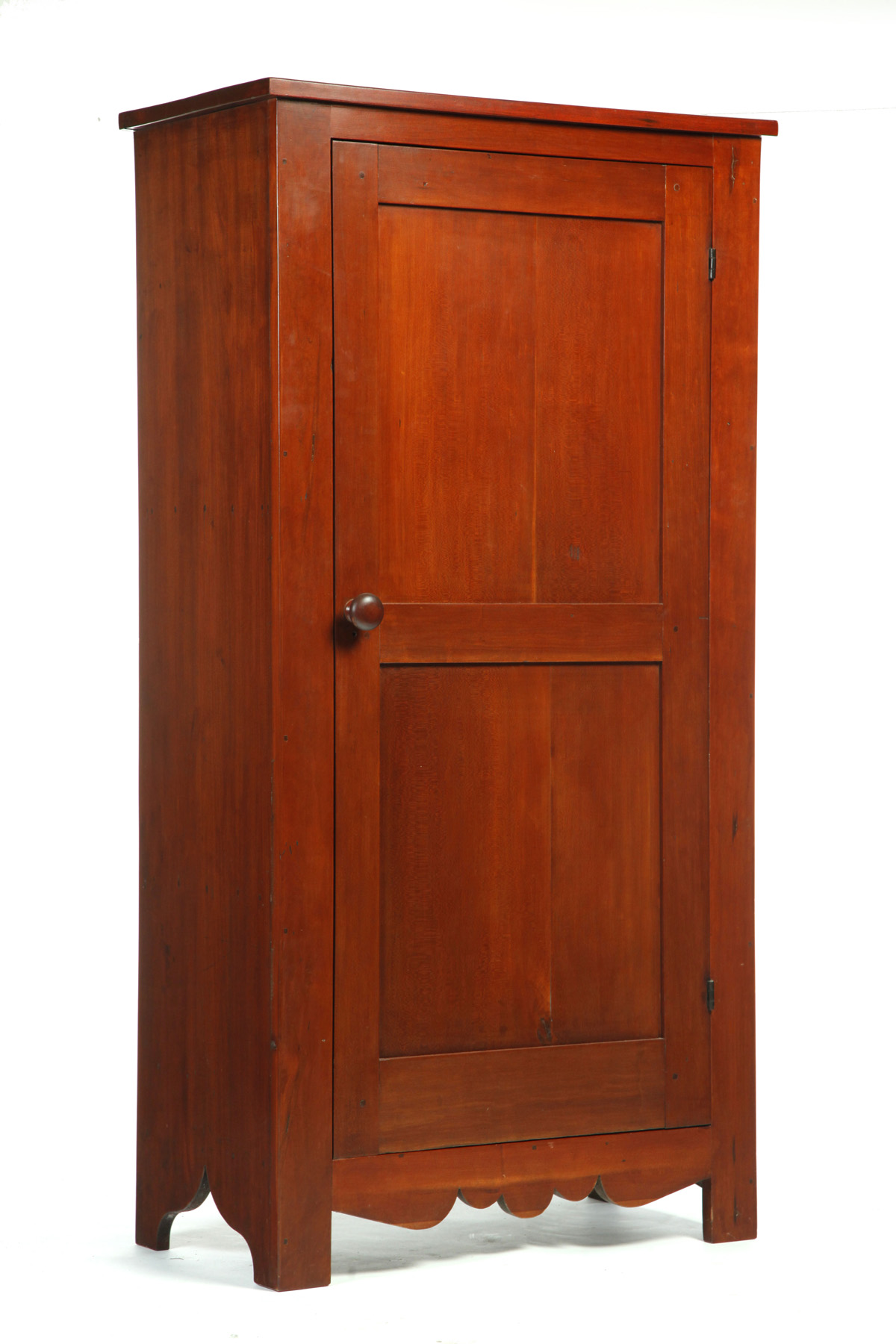 Appraisal: CHERRY ONE-DOOR JELLY CUPBOARD American nd quarter- th century pine