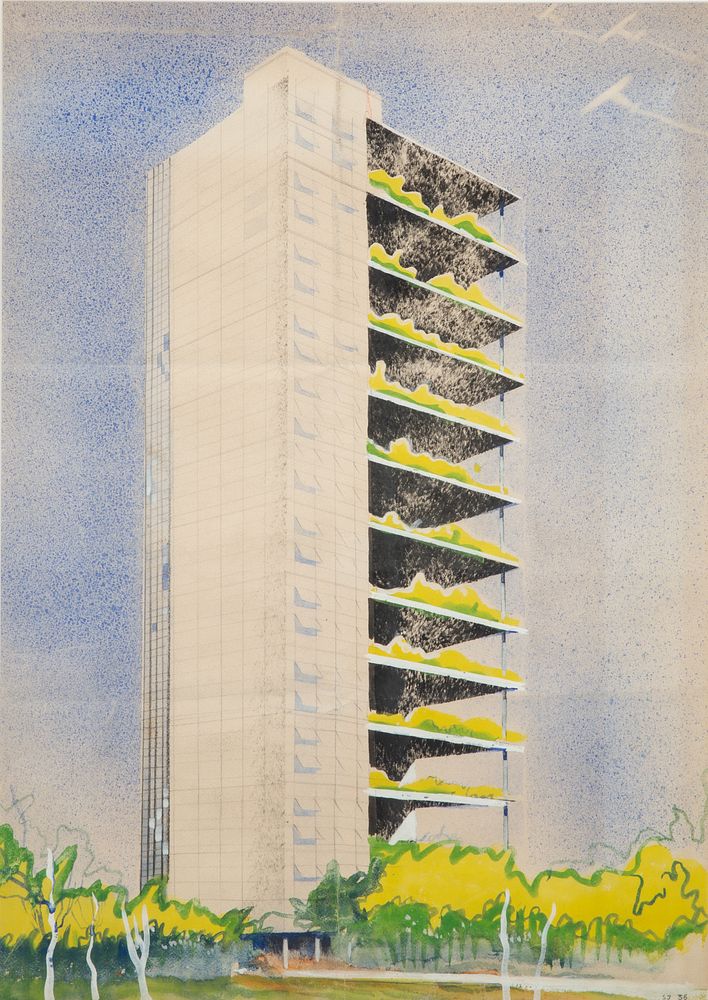 Appraisal: STANISLAS JASINSKY BELGIAN B STANISLAS JASINSKY BELGIAN B Highrise gouache